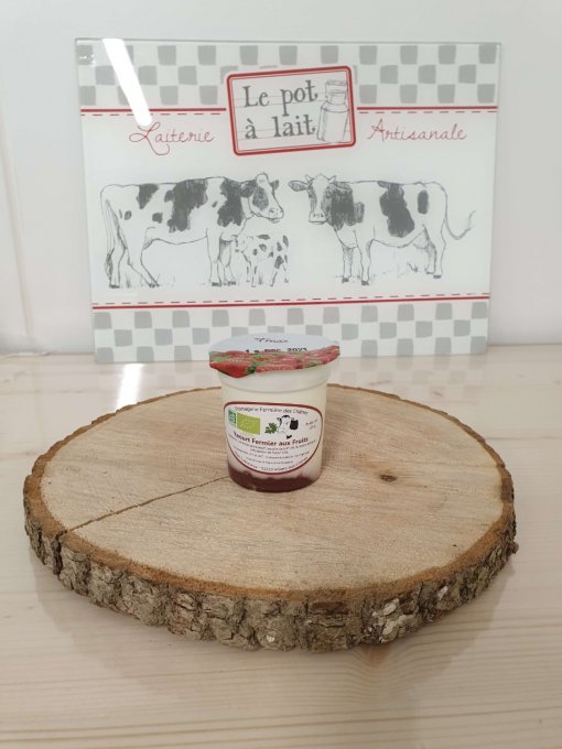 Yaourt brassé Bio sur lit de fruits